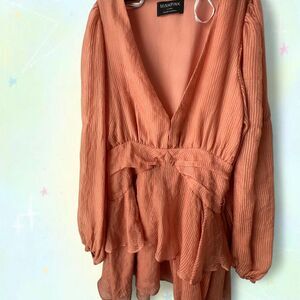 Minkpink Women's Orange and Pink Dress